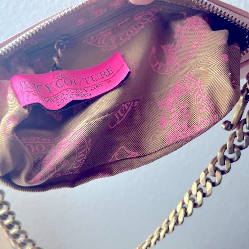 Juicy Couture ✨Pink Leather Baguette Shoulder Bag - Picture 6 of 11